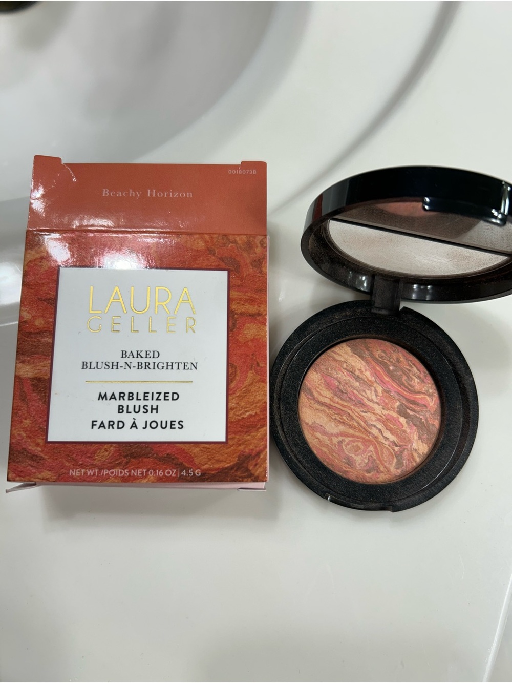 Laura Geller Beachy Horizon Marbleized Baked Blush - Coral & Peach Swirl